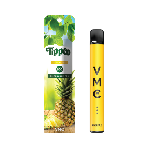 VMC 600 Puffs กลิ่น Tippco Pineapple (สัปปะรด) มีกลิ่นหอมของสัปปะรดที่หวานสดชื่น สร้างความรู้สึกเหมือนคุณกำลังรับประทานเนื้อผลสัปปะรดที่สุกสดในแต่ละกล่อง