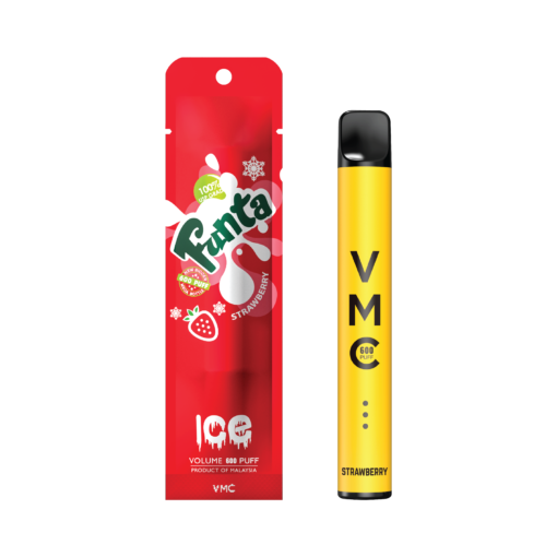 VMC 600 Puffs กลิ่น Fanta Strawberry (แฟนต้าสตอเบอรี่) มีกลิ่นหอมของสตรอเบอร์รี่ที่หวานอ่อน ร่วมกับความสดชื่นของแฟนต้าที่สร้างประสบการณ์สนุกสนาน