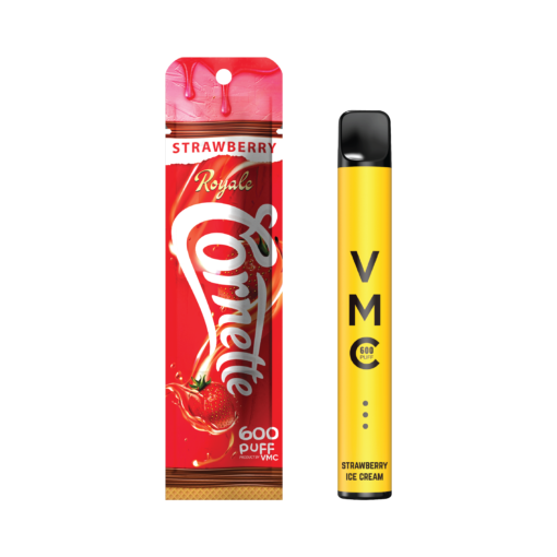 VMC 600 Puffs กลิ่น Strawberry Ice Cream (ไอติมสตรอเบอร์รี่) มีกลิ่นหอมของสตรอเบอร์รี่ที่หวานอ่อน ร่วมกับกลิ่นของไอติมที่เนื้อละเอียด คุณจะรู้สึกเหมือนกำลังทานไอติมสตรอเบอร์รี่