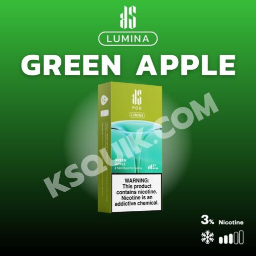 GREEN APPLE: รสแอปเปิลเขียวที่กรอบและเปรี้ยว เหมาะสำหรับผู้ที่ชอบรสชาติผลไม้ที่ชัดเจน