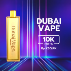 Dubai Vape 10000 Puffs Disposable Pod เป็นบุหรี่ไฟฟ้าแบบใช้แล้วทิ้งการกลับมาครั้งยิ่งใหญ่ของ Dubai Vape (ดูไบ) ดีไซน์เรียบหรู ทันสมัย ไม่ซ้ำใคร ทรงรูปทองคำ