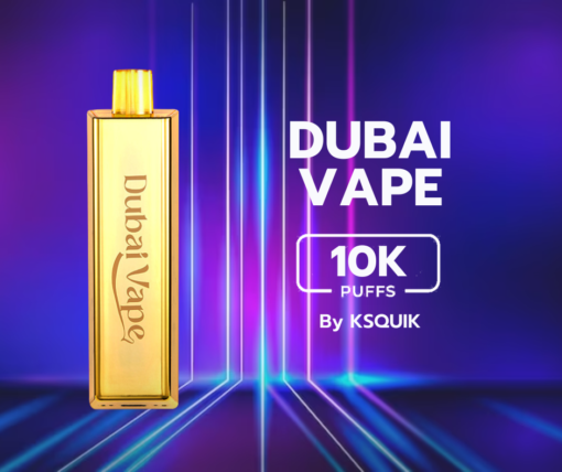 Dubai Vape 10000 Puffs Disposable Pod เป็นบุหรี่ไฟฟ้าแบบใช้แล้วทิ้งการกลับมาครั้งยิ่งใหญ่ของ Dubai Vape (ดูไบ) ดีไซน์เรียบหรู ทันสมัย ไม่ซ้ำใคร ทรงรูปทองคำ